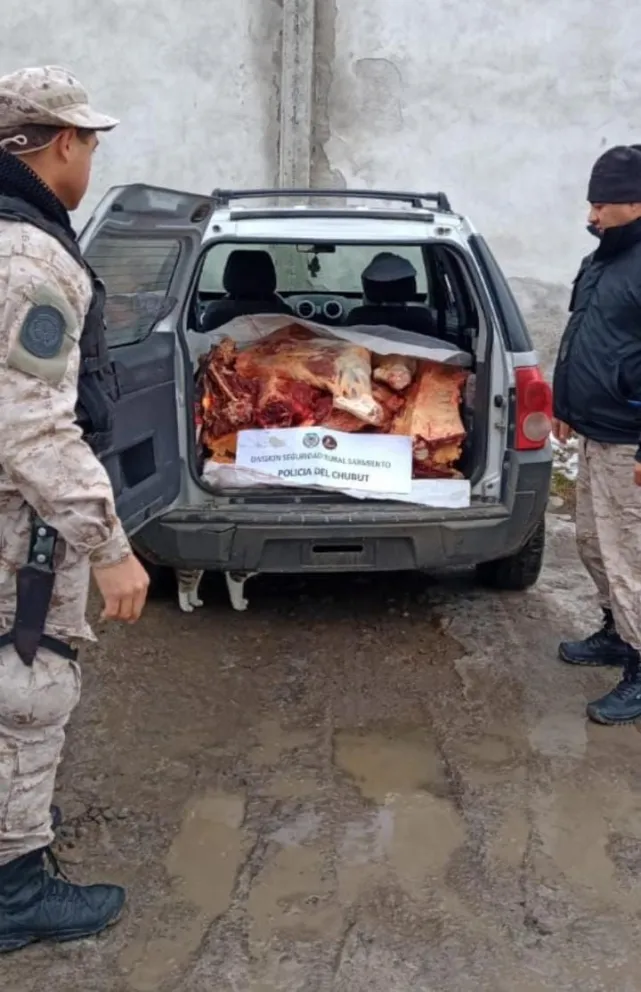 Llevaban más de 200 kilos de carne para comercializarla de forma irregular en Las Heras