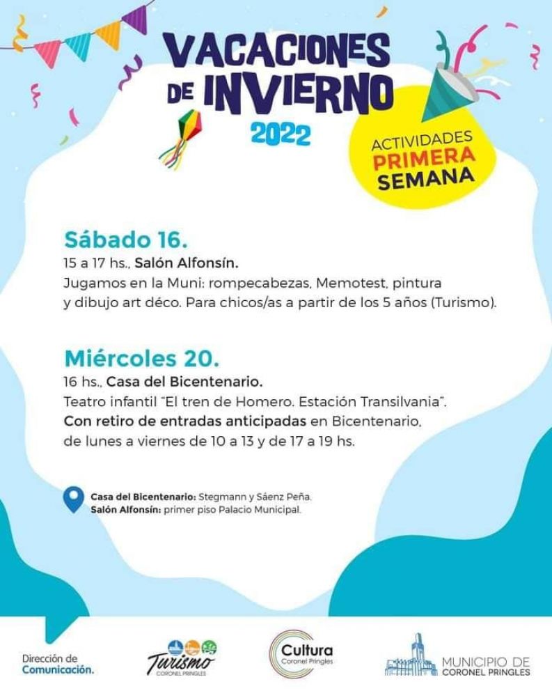 Diversas actividades para estas vacaciones de invierno 2022 El Orden