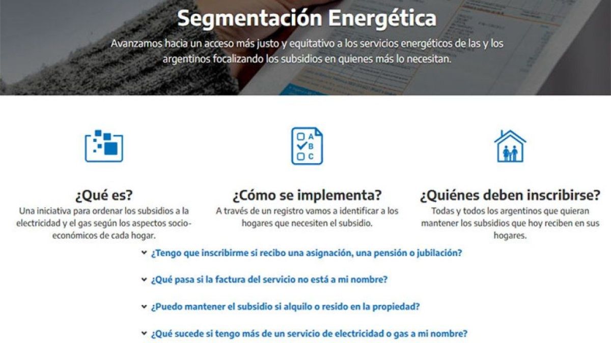 Subsidios a la luz y el gas: el paso a paso para llenar el formulario y no perder el beneficio