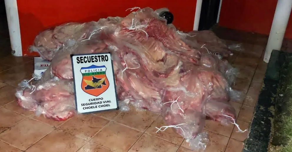 Secuestraron más de 100 costillares en la rutas rionegrinas