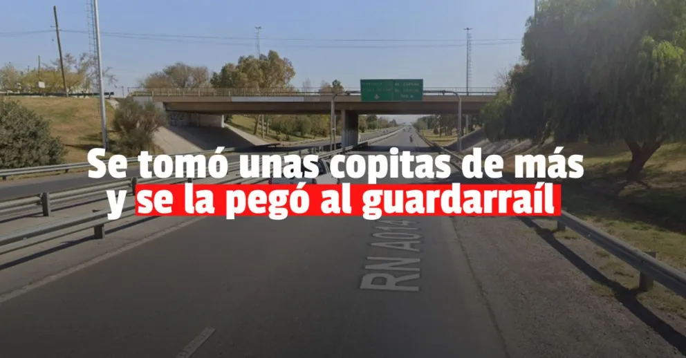 Se estrelló contra un guardarraíl: estaba ebrio 