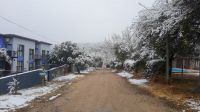 Villa de Merlo: intensa nevada en las sierras Comechinghones y en la ciudad