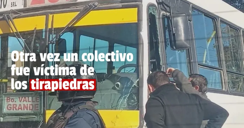 Atacaron a pedradas un colectivo en Pocito