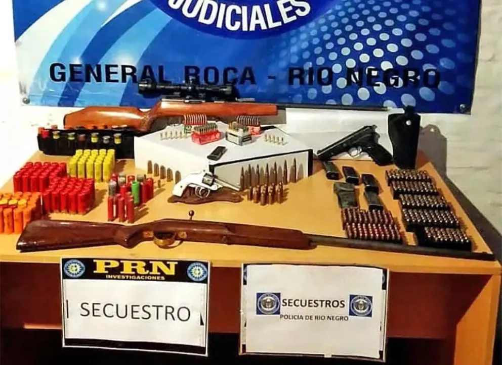 Secuestraron armas de fuego y una gran cantidad de municiones
