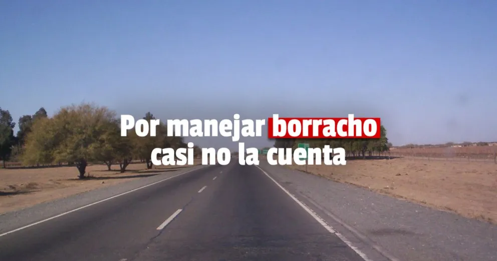 Iba alcoholizado, volcó y terminó en un desagüe 