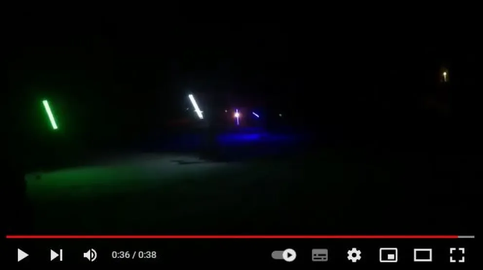 Espectacular bajada de luces en el cerro Catedral