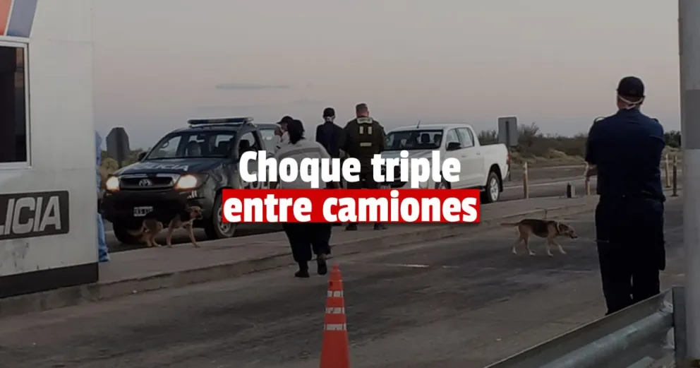 Tres camiones impactaron en Ruta 40: tránsito cortado 