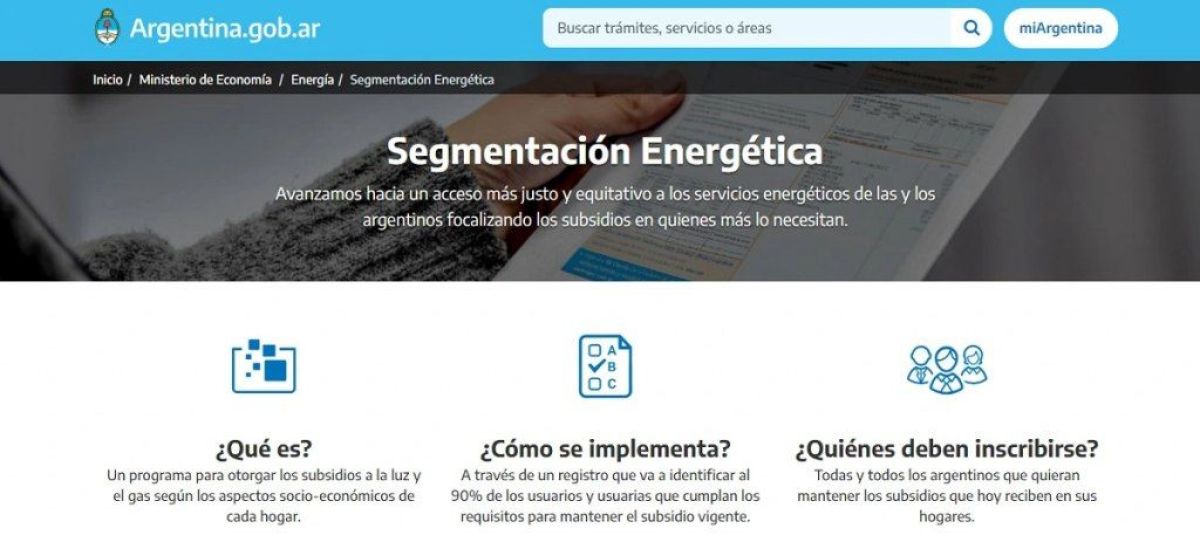 Segmentación de tarifas de luz y gas: empezó la segunda etapa de inscripción
