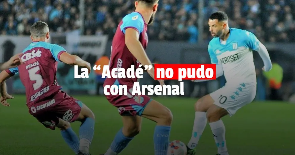 Racing empató con Arsenal de local y no pudo acercarse a la cima del torneo