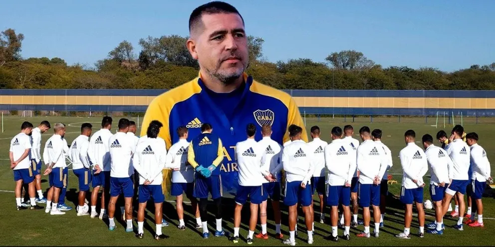 Román y el plantel, cara a cara: la charla antes del entrenamiento de Boca