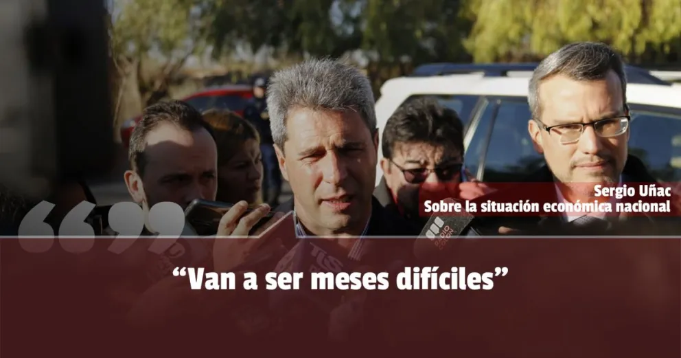 Uñac advirtió que "vienen tiempos difíciles"