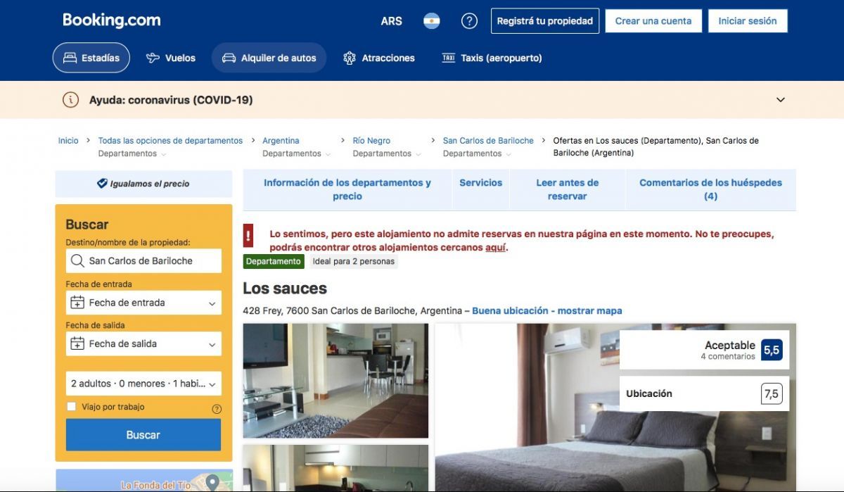 Denuncian estafas con un alojamiento inexistente en Bariloche