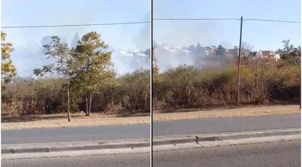 Se desató un incendio en las cercanías de la Av. Perón