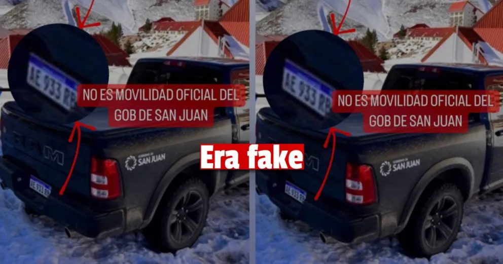 San Juan: el Gobierno desmintió la imagen de la camioneta en Las Leñas 