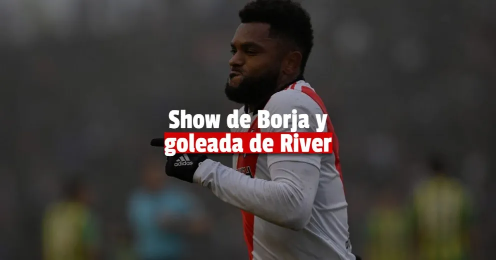 Con un estelar Miguel Borja, River goleó Aldosivi en una ráfaga