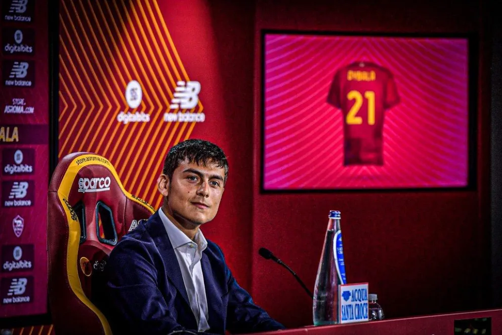 Dybala fue presentado como refuerzo de la Roma y ya rompió un récord en la Serie A