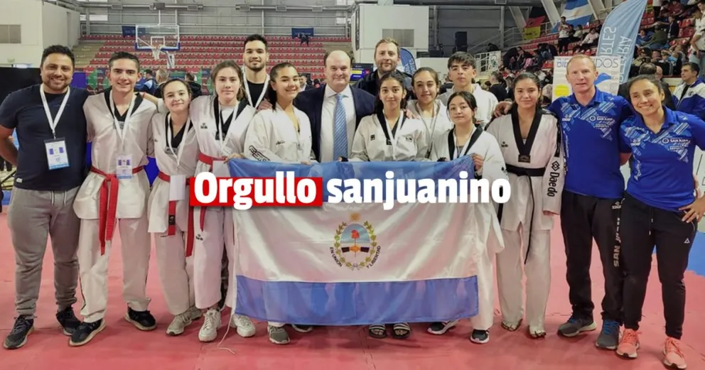 Deportistas sanjuaninos ganaron nueve medallas en el nacional de taekwondo en San Luis