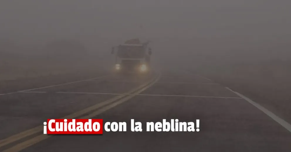 Atención Máxima precaución RN 40 norte visibilidad escasa.
