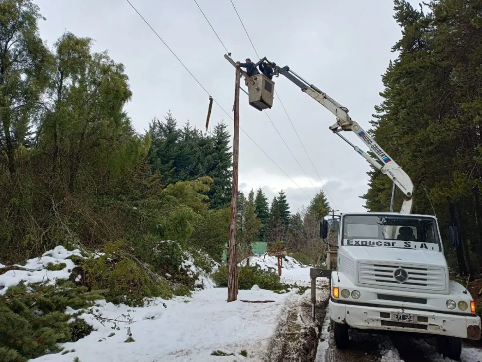 Comarca Andina: Provincia avanza en la reparación de las líneas eléctricas dañadas