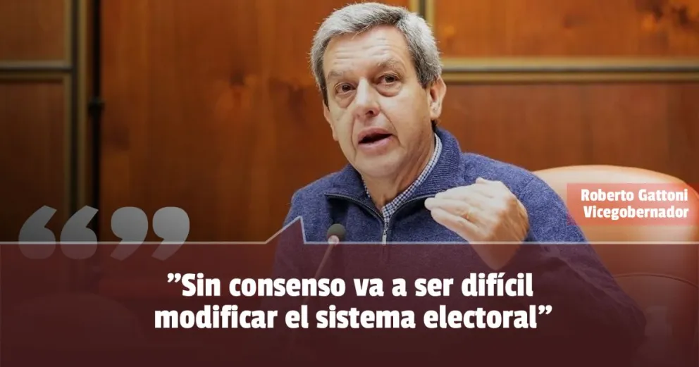 Gattoni afirmó que sin consenso será difícil modificar el sistema electoral 