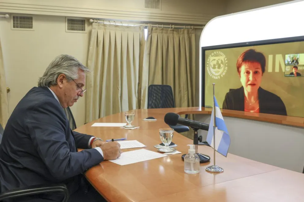 Alberto habló con Georgieva sobre el desembarco de Massa en el Gabinete