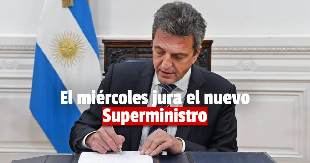 Massa jurará como ministro el próximo miércoles 3 de agosto 