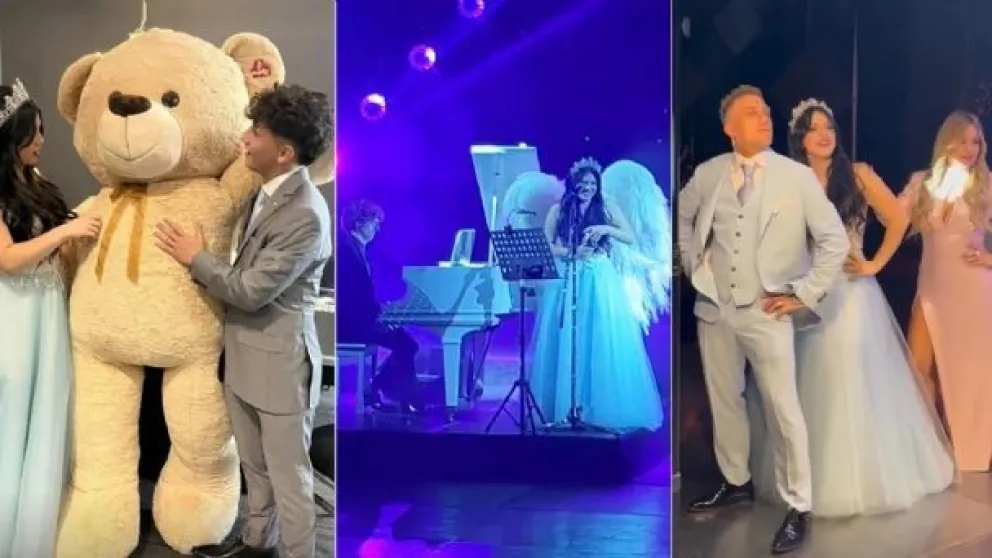 El gigante y costoso peluche que le obsequiaron a Sol, la hija del Polaco y La Princesita, en sus 15