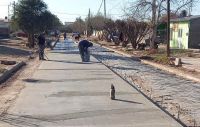 El barrio 3 de Abril de Sumampa suma nuevas calles de hormigón