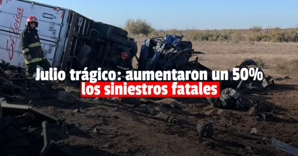 En julio, aumentaron un 50% los siniestros viales fatales respecto del año pasado