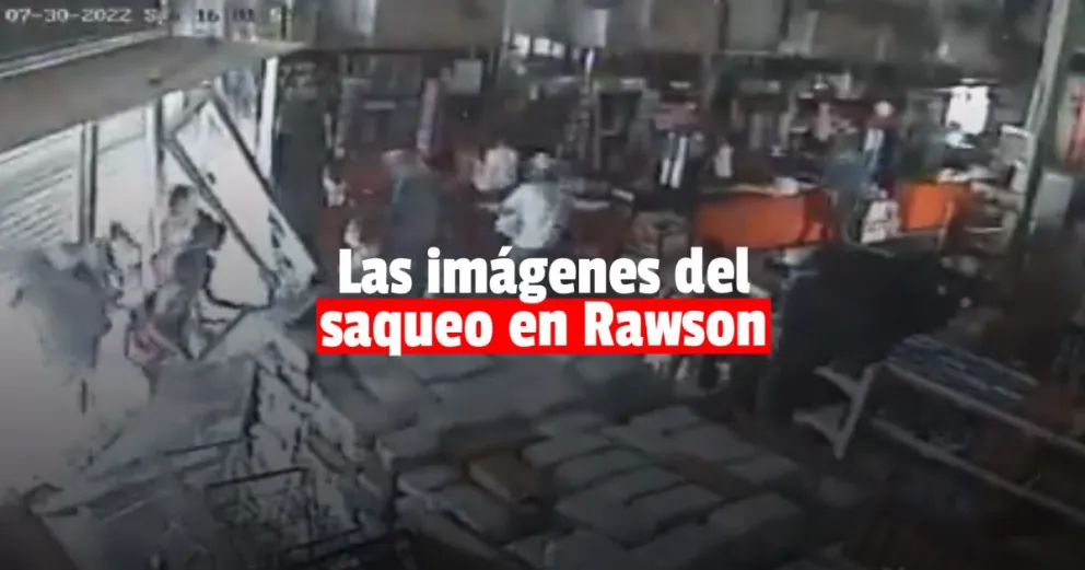 Se conocieron videos del saqueo a la distribuidora de Rawson