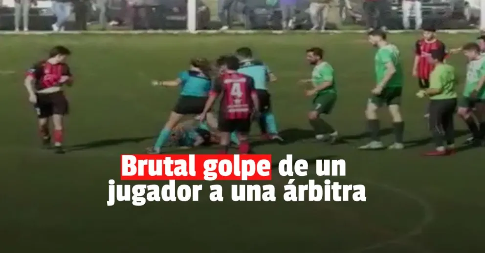 Una árbitra fue agredida y golpeada por un jugador durante un partido 