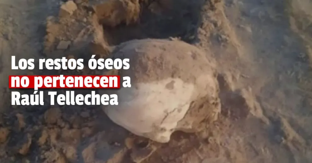 Confirmaron que los restos óseos hallados en Ullum no son de Raúl Tellechea