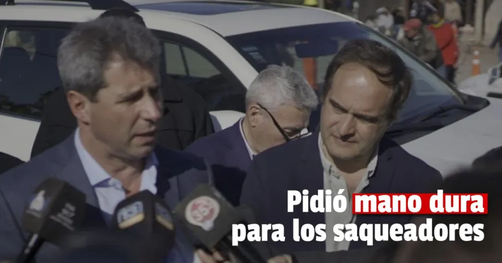 Uñac habló nuevamente de los saqueos "Esperemos que la Justicia actúe de la manera más rápida posible"