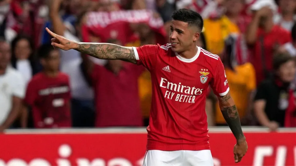 Video: golazo de Enzo Fernández en su debut en Benfica por la Champios League
