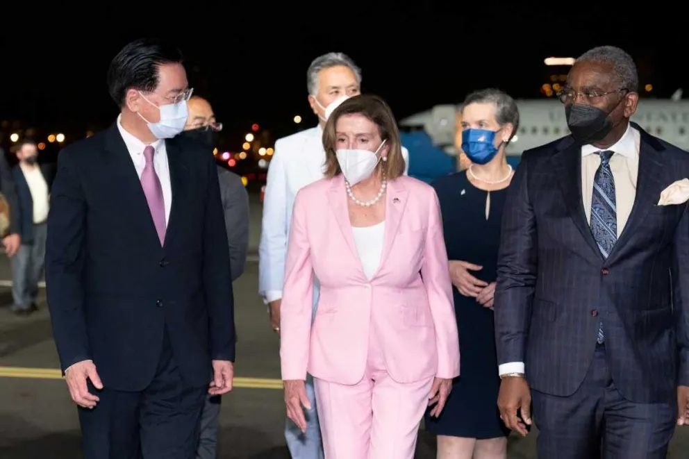 "Venimos en paz a la región", dijo Nancy Pelosi luego de su llegada a Taiwan