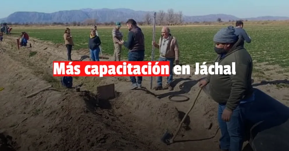 Los sectores productivos de Jáchal pudieron capacitarse en sistemas de riego
