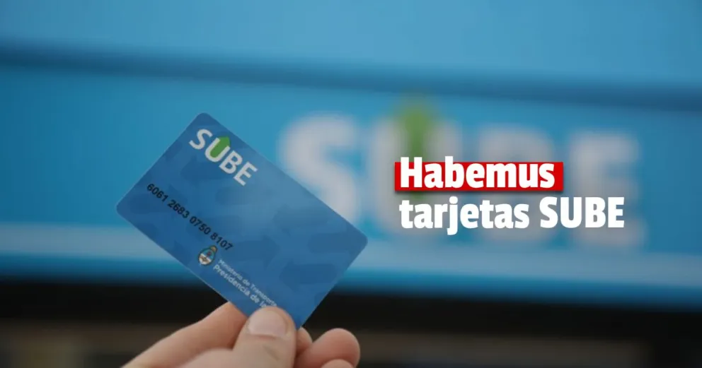 Se recibieron tarjetas SUBE destinadas a usuarios del transporte público