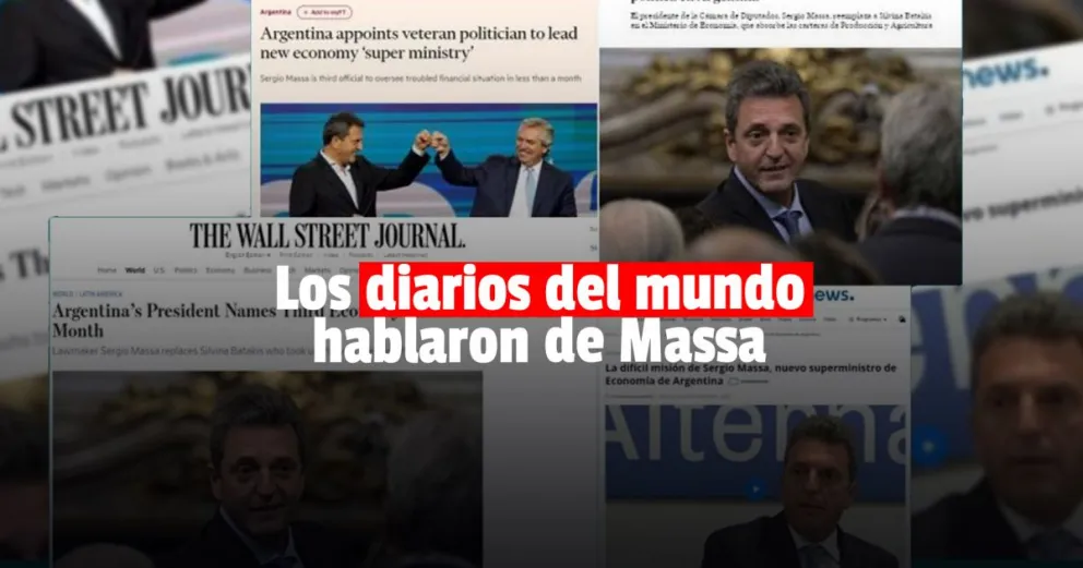 La asunción de Massa recorrió los diarios del mundo