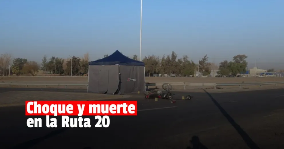 Un motociclista falleció luego de chocar en la Ruta 20