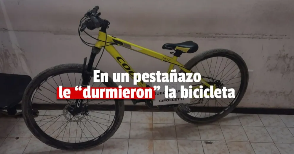 Dejó la bicicleta en la puerta de su casa y se la robaron