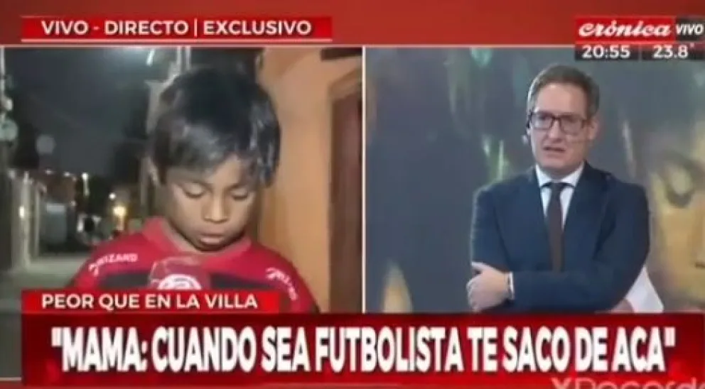 El desgarrador video del nene que quiere ser como Maradona para sacar a su familia de la pobreza