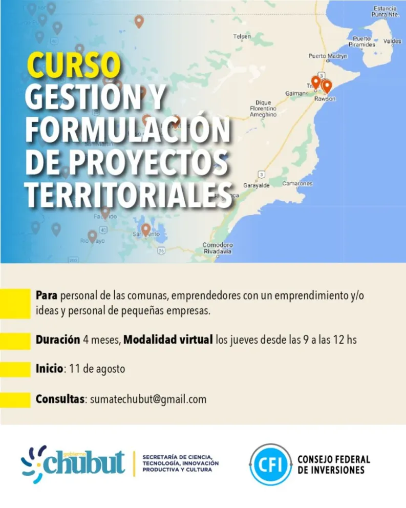 Provincia dictará en toda la provincia una capacitación sobre formulación y gestión de proyectos territoriales