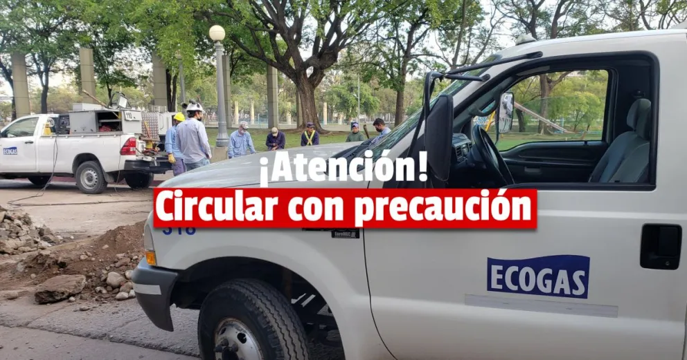 ECOGAS cortó una calle por una fuga de gas 