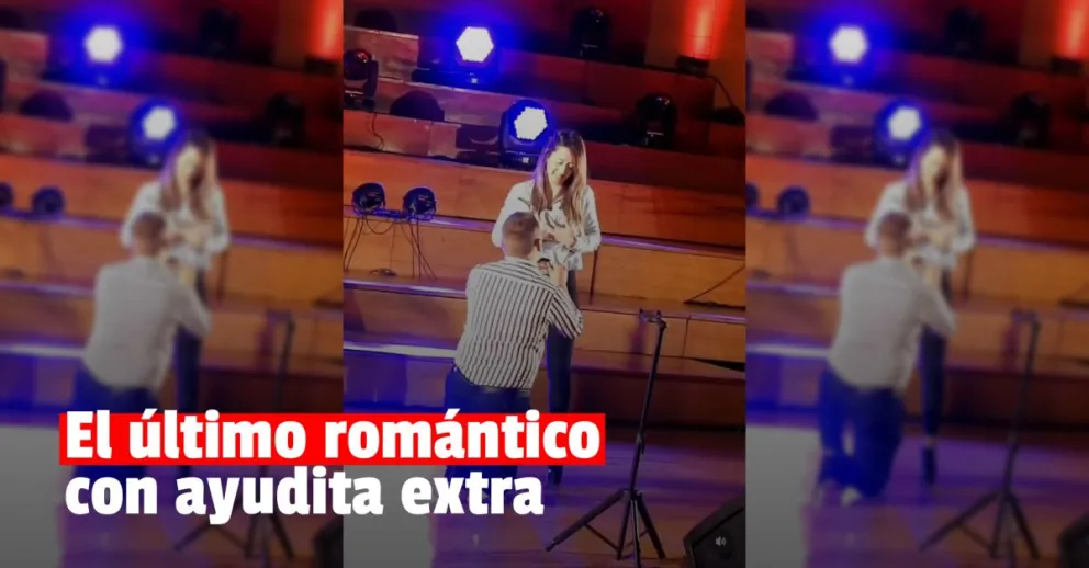 Un sanjuanino le pidió casamiento a su novia en el medio del recital de Los Rancheros