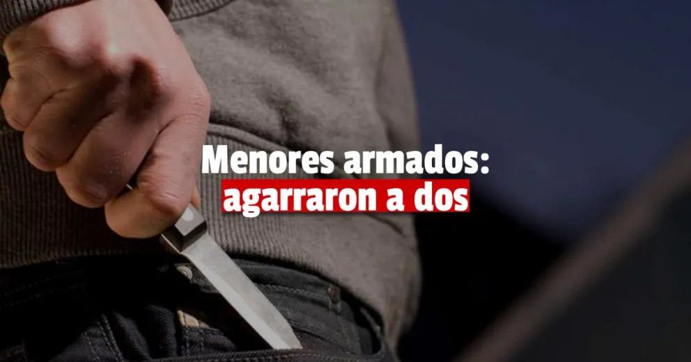 Caucete: detienen a dos menores sospechosos, uno tenía una navaja 
