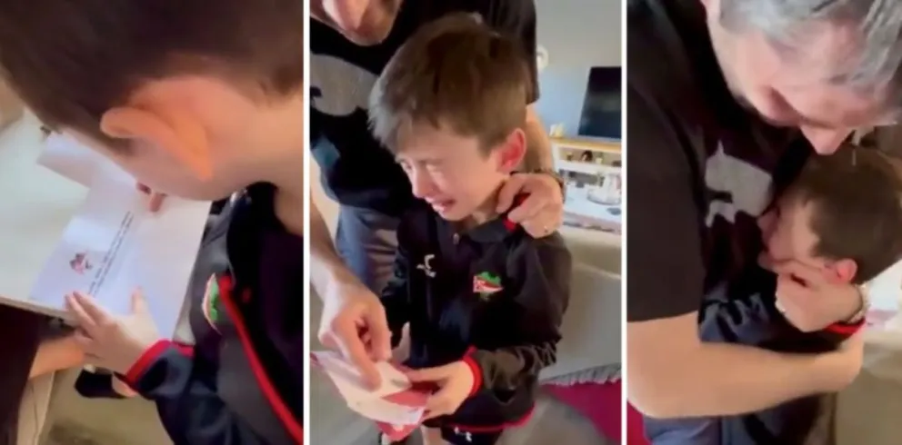 Video: un nene de Tierra del fuego se emocionó cuando le regalaron entradas para ver a Estudiantes por primera vez
