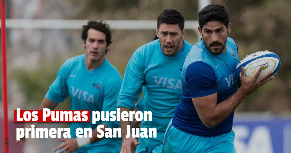 Mirá las fotos del primer entrenamiento de Los Pumas en San Juan