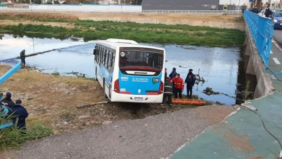 VIDEO: un colectivo se cayó al río tras tremendo choque contra un auto