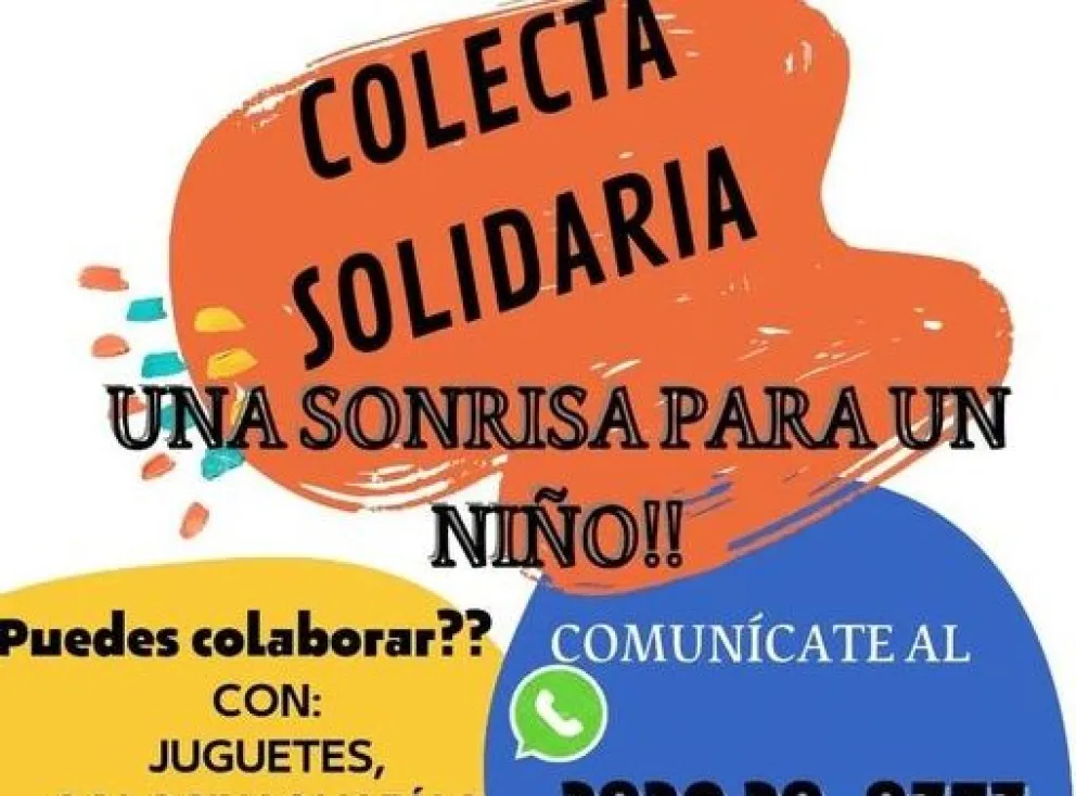 Colecta solidaria en Viedma por el Día de las infancias