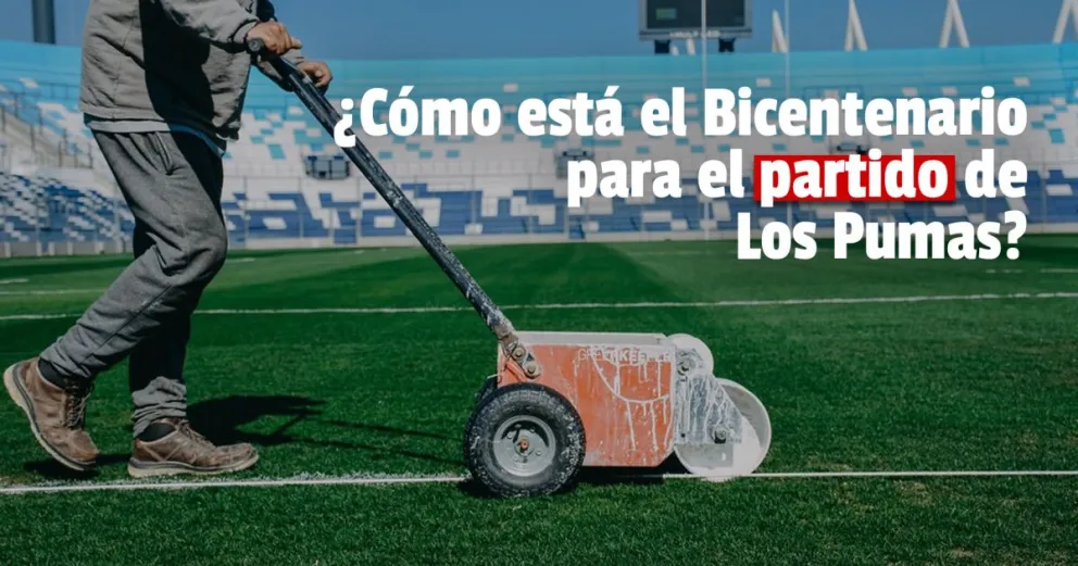 Fotos: el Estadio del Bicentenario se pone a punto para el partido de Los Pumas